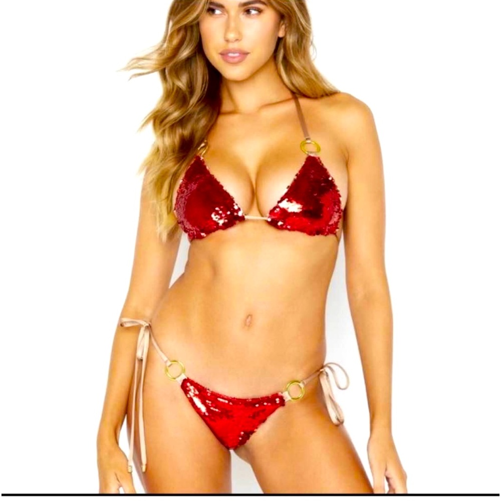 Beach Bunny Siren Song Sequined bikini, M